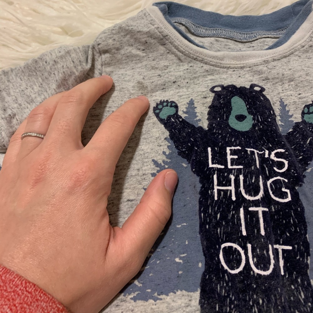 18 month short sleeve gray bear T-shirt - Picture 2 of 4